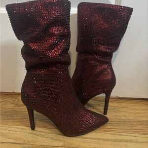 Thalia Sodi Red Heeled Boots